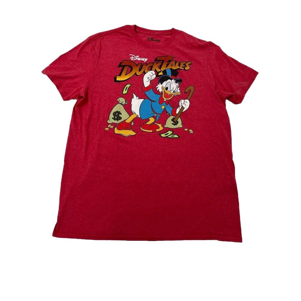 Disney DuckTales T- Shirt Money Bags Scrooge McDuck Character T-Shirt XL *READ*